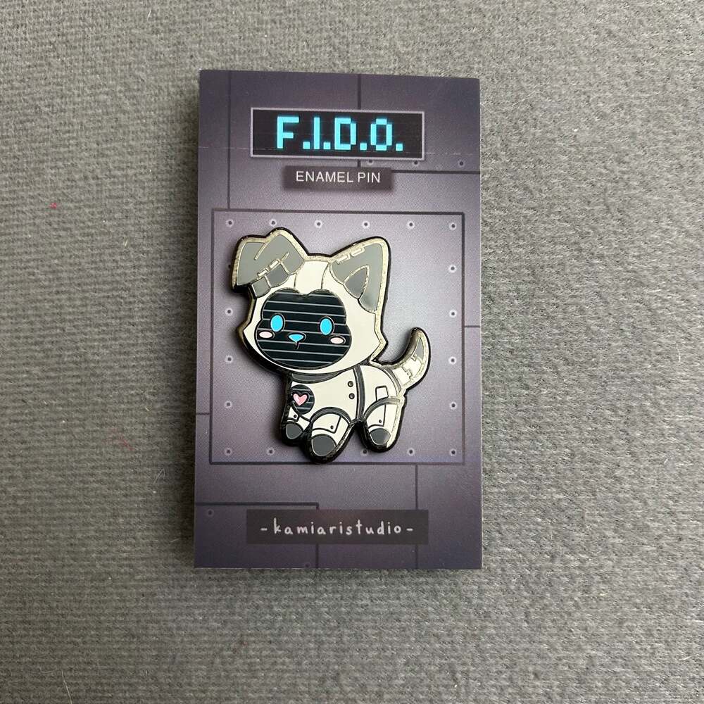 F.I.D.O. Robot Dog Enamel Pin by Kamiari Studio